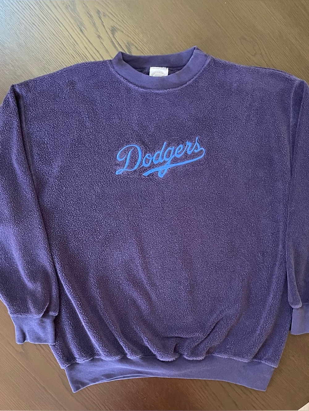 VTG 90s LA Dodgers Boa Sportswear Fleece Crewneck Sweatshirt L Made in USA MLB